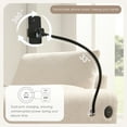 thumbnail image 4 of 38" Single Sofa with Storage Ottoman, Adjustable Phone Holder, USB Charger, Side Storage Pockets, Pillow-Like Armrests, Wide Seat Chaise Lounge for Living Room, Chenille, 4 Colors, 4 of 9