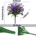 thumbnail image 2 of GRNSHTS 20 Bundles Artificial Flowers for Outdoor Decoration, Spring Decoration UV Resistant Faux Outdoor Plastic Greenery Shrubs Plants Artificial Fake Flowers Hanging Planter Home Garden Decor, 2 of 11