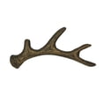 thumbnail image 2 of Zeckos Bronze Finish Cast Iron Deer Antler Drawer Pull Set of 6, 2 of 9
