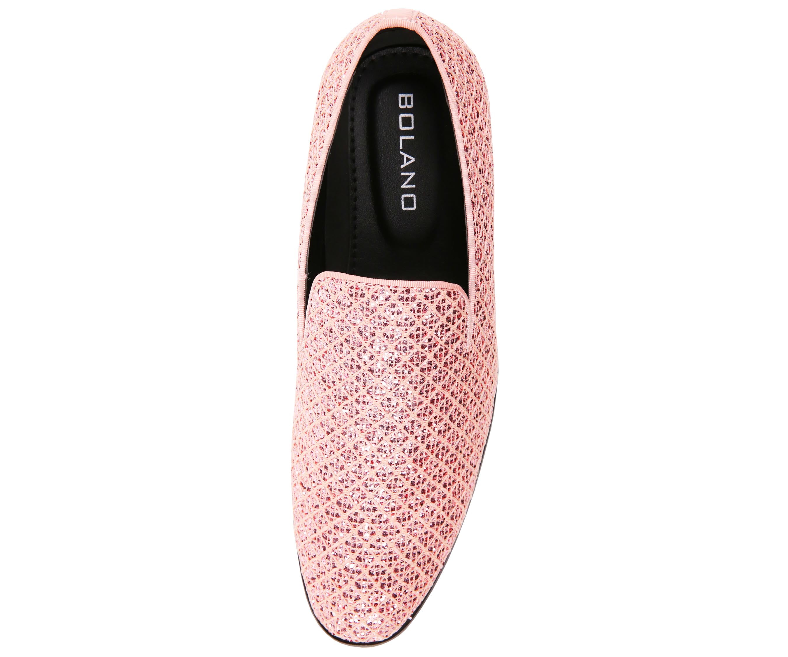 Bolano Mens Glitter Tuxedo Slip on 