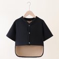 thumbnail image 2 of GigrtiJin Plus Size Cropped Jacket for Women Solid Color Crew Neck Button Down Short Sleeve Outcoat, 2 of 4