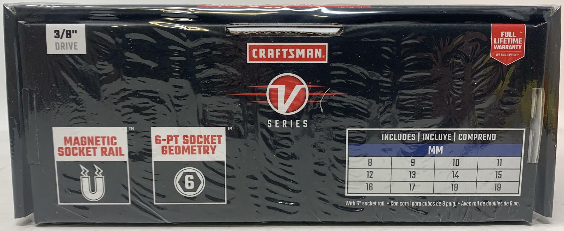 CRAFTSMAN V-SERIES Socket Set, Deep MM, 3/8 Inch Drive, 12 Piece (CMMT17560V)