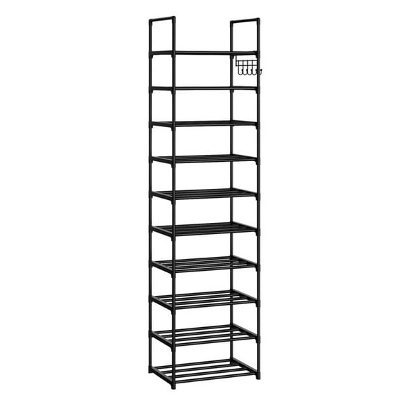 10 Tier Metal Shoes Rack, Stackable Shoe Organizer, Space-Saving Shoe Shelf Shoe Rack for Closet, Shoe Rack for Entryway and Boots Organizer