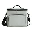 thumbnail image 4 of Large Insulated Lunch Bag for Workspace Workers, High Capacity Bento Box Tote with Thermal Lining for All-day Food Temperature Control, UKHBMC | Gray, 4 of 6