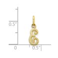 thumbnail image 3 of Diamond2Deal 10K Yellow Gold Solid Letter E Initial Charm Pendant for Women, 3 of 5