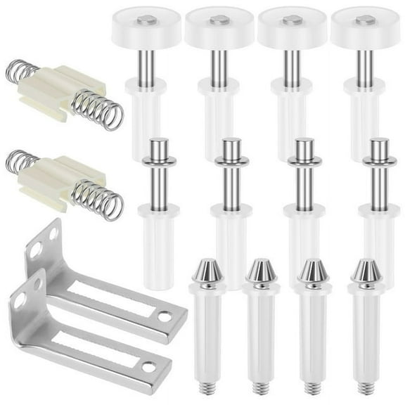 OKYMOTOR 16PCS Bifold Door Hardware,Stainless Steel Bi-fold Door Repair Kit Replacement Door Hardware Parts for Barn Door Cupboard Door