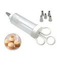 Dessert Decorating Syringe Set Cupcake Frosting Filling Injector with 5
