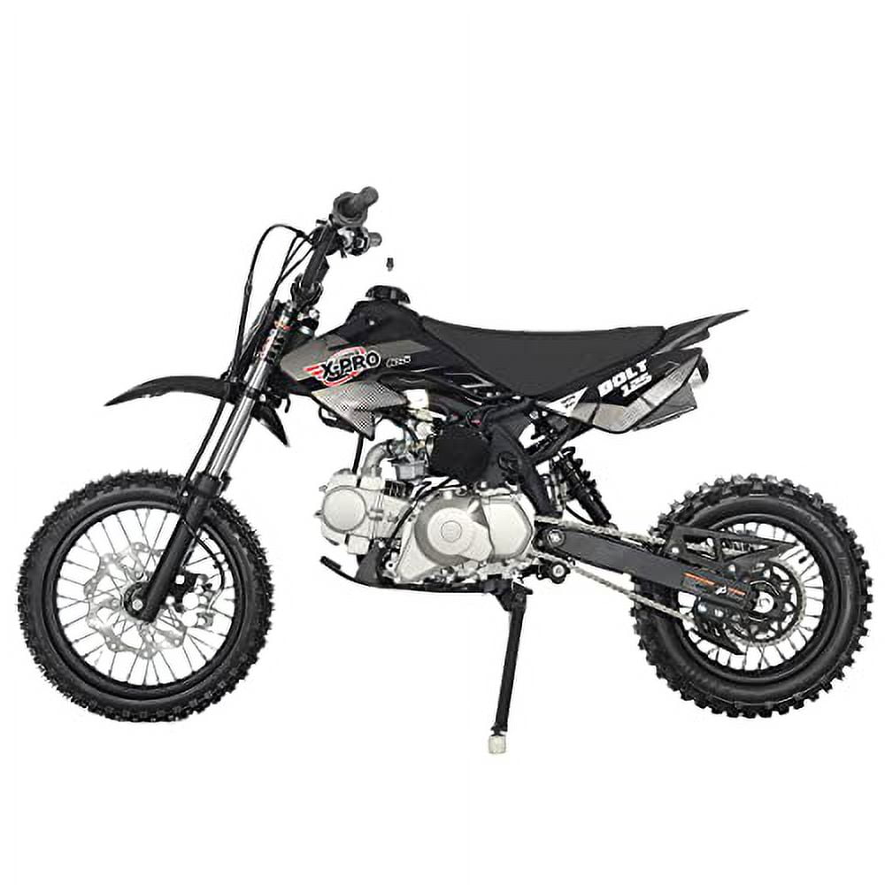 X-Pro Brand New Bolt 125cc Gas Pit Dirt Bike, Automatic Transmission, Electric Start, Big 14"/12" Tires!