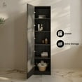 thumbnail image 3 of St. Tropez 15 x 15 x 60 Freestanding Linen Cabinet in Black Oak, 3 of 8