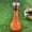 Orange, variant on Silly Chicken Garden Statue - Funny Resin Farm Decor for Patio, Yard & Outdoor - Weatherproof & Fade Resistant Farmhouse Rooster Sculpture - Home & Garden Decoration