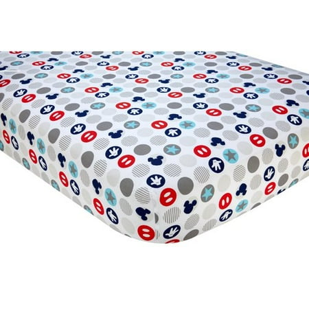 Disney Mickey Best Buddies Fitted Crib Sheet Walmart Com