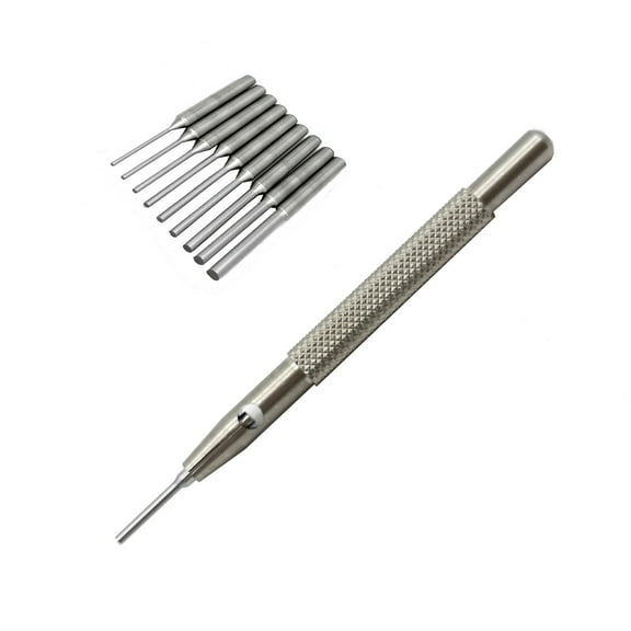 9 In 1 Watch Bracelet Remover Pin Punch Tool with 9pcs Stainless Steel Pin Bit