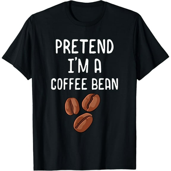 Pretend I'm A Coffee Bean Funny Lazy Halloween Costume T-Shirt