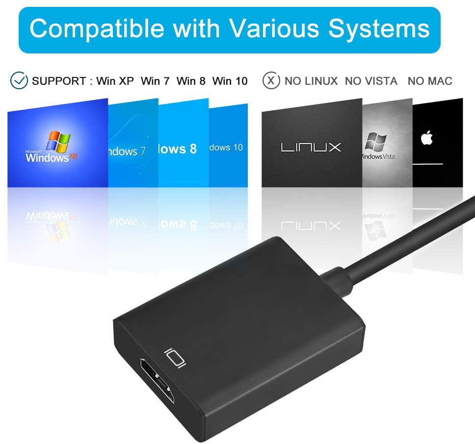 Cables USB XCSOURCE Câble Vidéo Adaptateur USB 3.0 vers HDMI 1080P pour  Windows 10/8.1/8/ 7