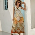 thumbnail image 2 of Mermaid Fish Scales Sleeveless Dress Woman Fashion Long Dresses Women's Summer Suit Dress 2025, 2 of 7