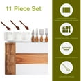 thumbnail image 2 of Gift Set Acacia Wood and Marble - 11 Piece Cheeseboard Serving Tray - Includes Cheese Knives Utensils, Ceramic Bowls, Wooden Spoons - Home Housewarming Gift - for Hosting Appetizers, 2 of 7