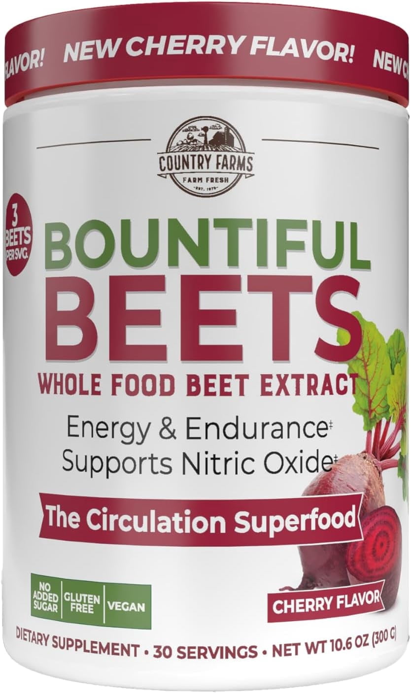 Country Farms Bountiful Powder Beets Extract, Natural Flavor, 10.6oz 4-Pack