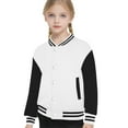 thumbnail image 2 of Vividxx Girl Winter Coats Child Boys Girls Fall Spring Long Sleeve Color Block Baseball Coat Top Clothes Fall Outerwear Jackets 5-6 Years, 2 of 4