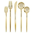 thumbnail image 3 of Novelty Modern Flatware Cutlery Disposable Plastic Gold Combo Set 32 Pieces, 3 of 4