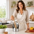 Secfreeship Stainless Steel Kitchen Utensil Holder, 4.9 inch Round ...