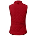 thumbnail image 3 of J. METHOD Women’s Quilted Vest Reversible Lightweight Sleeveless Full Zip Up Faux Fur Lining Gilet Jacket with Pockets NEWV44 Burgundy XL, 3 of 6