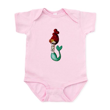 

CafePress - El Dia De Los Muertos Mermaid Body Suit - Baby Light Bodysuit Size Newborn - 24 Months