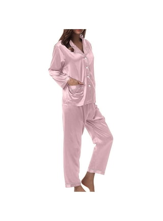 Fleece lined satin clearance pyjamas