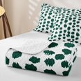 thumbnail image 4 of Erosebridal Simple Abstract Bed Spread Queen for Boys Girls, Green White Polkadots Print Queen Coverlet Set, 3pcs, 4 of 7