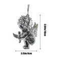 thumbnail image 3 of Adorno colgante navideño de plástico brillante | Pequeño adorno navideño blanco para hacer tú mismo, 10 x 12 cm, ligero, para colgar en el árbol | Decoración navideña para ventana y chimenea, 3 of 6