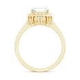 thumbnail image 2 of Rosec Jewels Moissanite Asscher Cut Engagement Ring 3 Carat - 8 mm Moissanite Halo Ring - D-VS1 Quality Certified, 14K Yellow Gold, US 5.00, 2 of 8