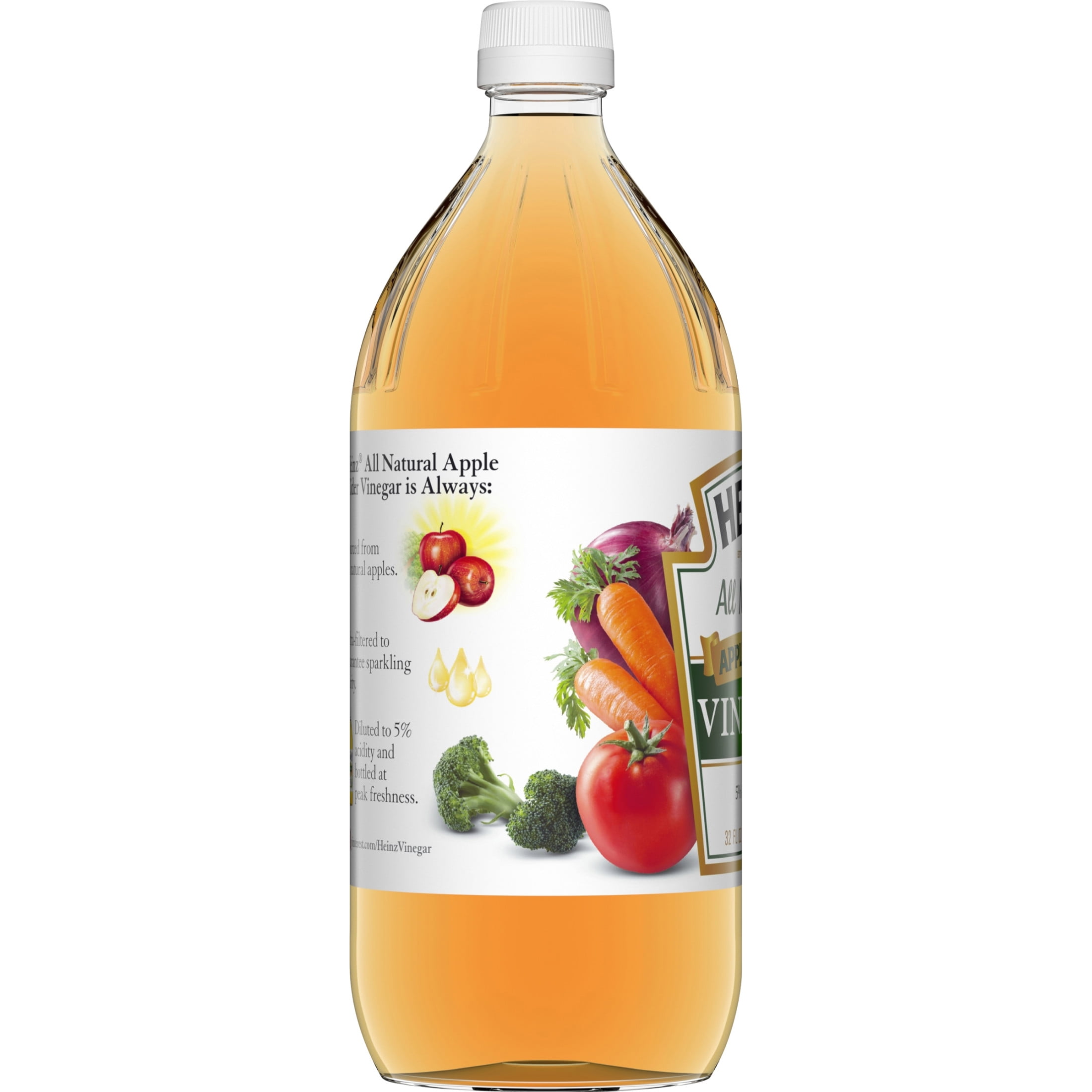 (2 pack) Heinz All Natural Apple Cider Vinegar with 5% Acidity , 32 fl oz Bottle