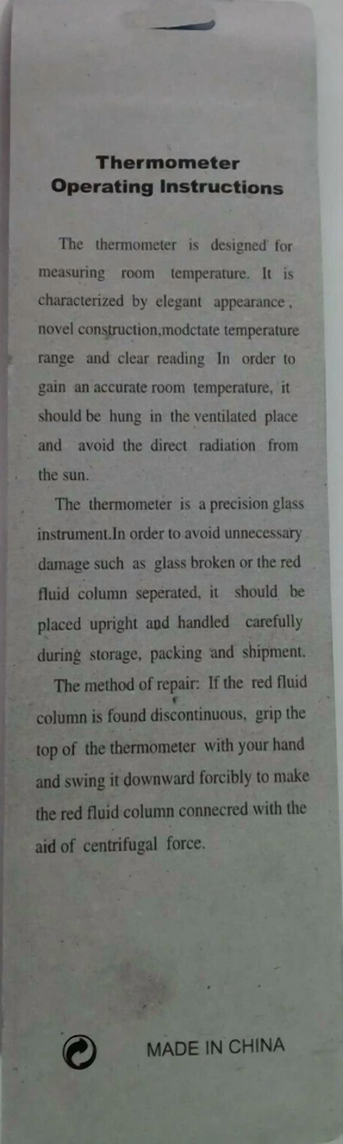 Chuangxin 1 Pc Indoor Outdoor Vertical Thermometer Temperature Monitor For Home