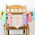 thumbnail image 6 of Janrevotw High Chair Banner For 1st Birthday Party Decorations For Boys And Girls, Featuring A Tassel Wreath Crown Hat, Cake Hat, And Baby Smash Cake Party Decorations. Tassel High Chair Banner Photo, 6 of 9