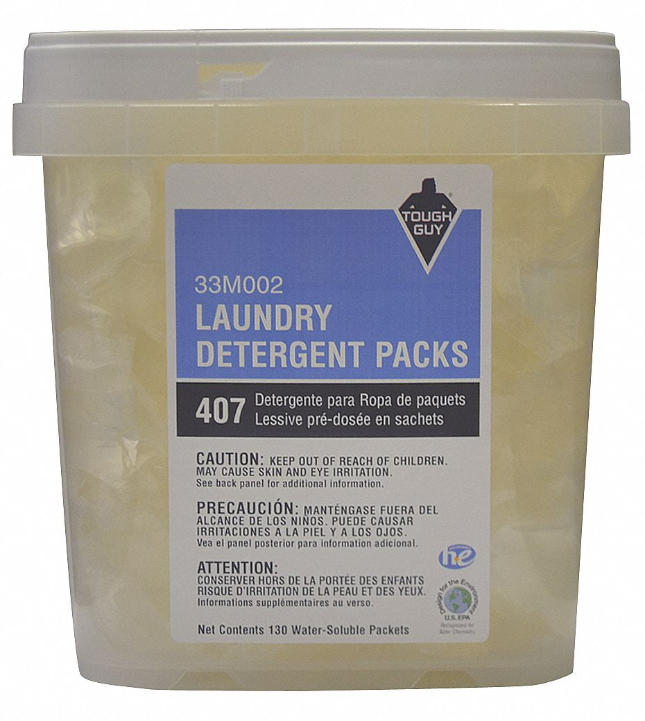 Tough Guy Laundry Detergent,Canister,130 ct 33M002