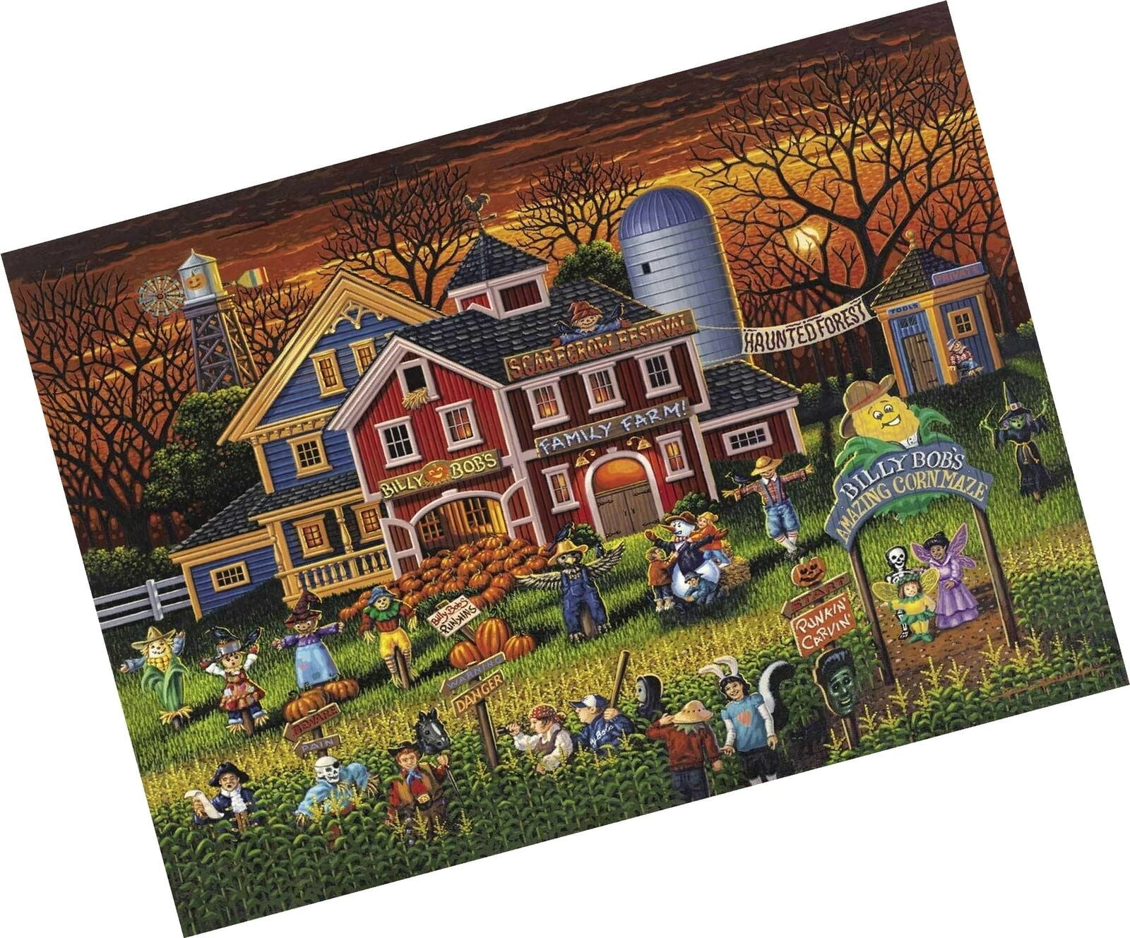 Dowdle Jigsaw Puzzle Scarecrow Festival 100 Piece