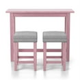 thumbnail image 1 of Bowery Hill Transitional Wood 3-Piece Counter Height Pub Set in Antique Pink, 1 of 6