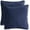 Blue, variant on Set of 2 Boho Linen Lumbar Pillow Covers with Fringe for Sofa and Couch Decor 18×18 inch, Blue