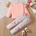 thumbnail image 4 of Vividxx Toddler Girl Clothes Cute Girls Outfits 2 Piece Set Winter Print Top With Floral Pants Toddler Casual Playwear Soft Comfortable Outfit For Daily Wear 1-2 Years, 4 of 7