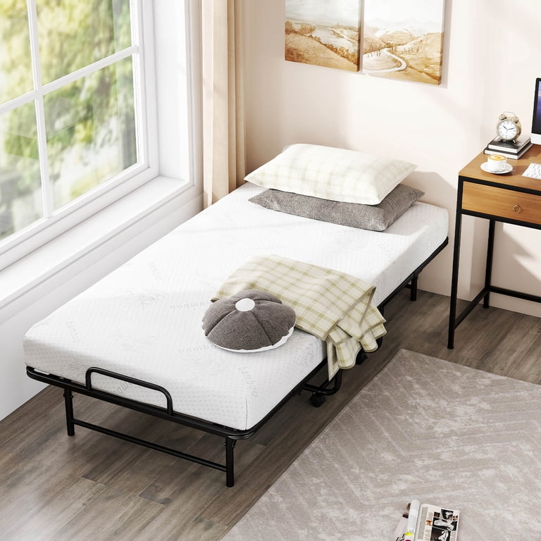 Costway Twin Size Folding Bed with 5-Inch Mattress, Memory Foam