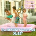 thumbnail image 6 of Splashie XXL Splash Pool - 82" Inflatable Sprinkler Pad for Kids, Toddlers, Girls, Boys, Dogs - Splash Play Mat for Outdoor, Yard - Fun Water Toys, Summer Outdoor Activities Children Ages 2-12 - Blue, 6 of 6