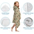 thumbnail image 7 of Beige Bigfoot and Forest Pattern Hooded Bath Towel，50"x30" for Ages 3 To 12 Kids, Quick Dry Lightweight Soft Microfiber Hood Beach Towel Cover Up for Kids, 7 of 7