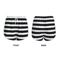 thumbnail image 6 of Goofa Black And White Stripes Printed Women 2 in 1 Running Shorts,Quick Dry Athletic Workout Shorts,High Waisted Athletic Shorts with Liner Pockets-X-Large, 6 of 9