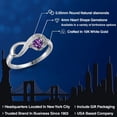 thumbnail image 2 of Gem Stone King 10K White Gold Purple Amethyst and White Diamond Accent Infinity Ring for Women (0.26 Cttw, Heart Shape 4MM, Gemstone February Birthstone, Size 5), 2 of 6