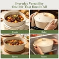thumbnail image 6 of MAGNIFIQUE 4.5 Quart Cream White Round Claypot Multi-Cooker, Digital Slow Cooker with Removable Non-Toxic Pot, 6 of 8