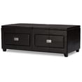 thumbnail image 1 of Baxton Studio Indy Faux Leather Lift Top Coffee Table Ottoman in Brown, 1 of 5