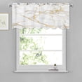 thumbnail image 3 of Gold White Kitchen Valances for Windows Abstract Art 52X18Inch 1 Panel Valances for Windows Kitchen Valances for Bathroom Living Room Dining Room, 3 of 4