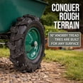 thumbnail image 4 of Best Choice Products 16" Performance Tires Dual-Wheel Wheelbarrow Cart, 500Lb Capacity, Extra Large Wheels - Green, 4 of 9
