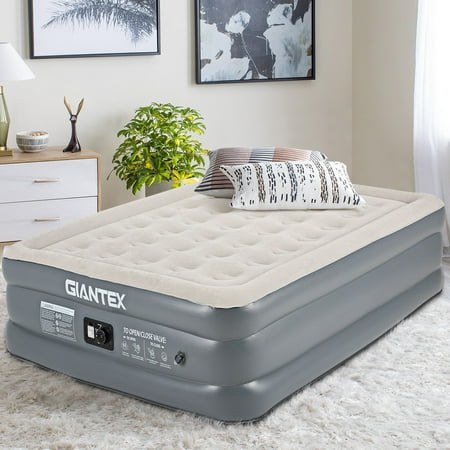 Giantex QUEEN SIZE Luxury Raised Air Mattress Inflatable Airbed Built-in Pump Carry (Best Price On Air Mattress)