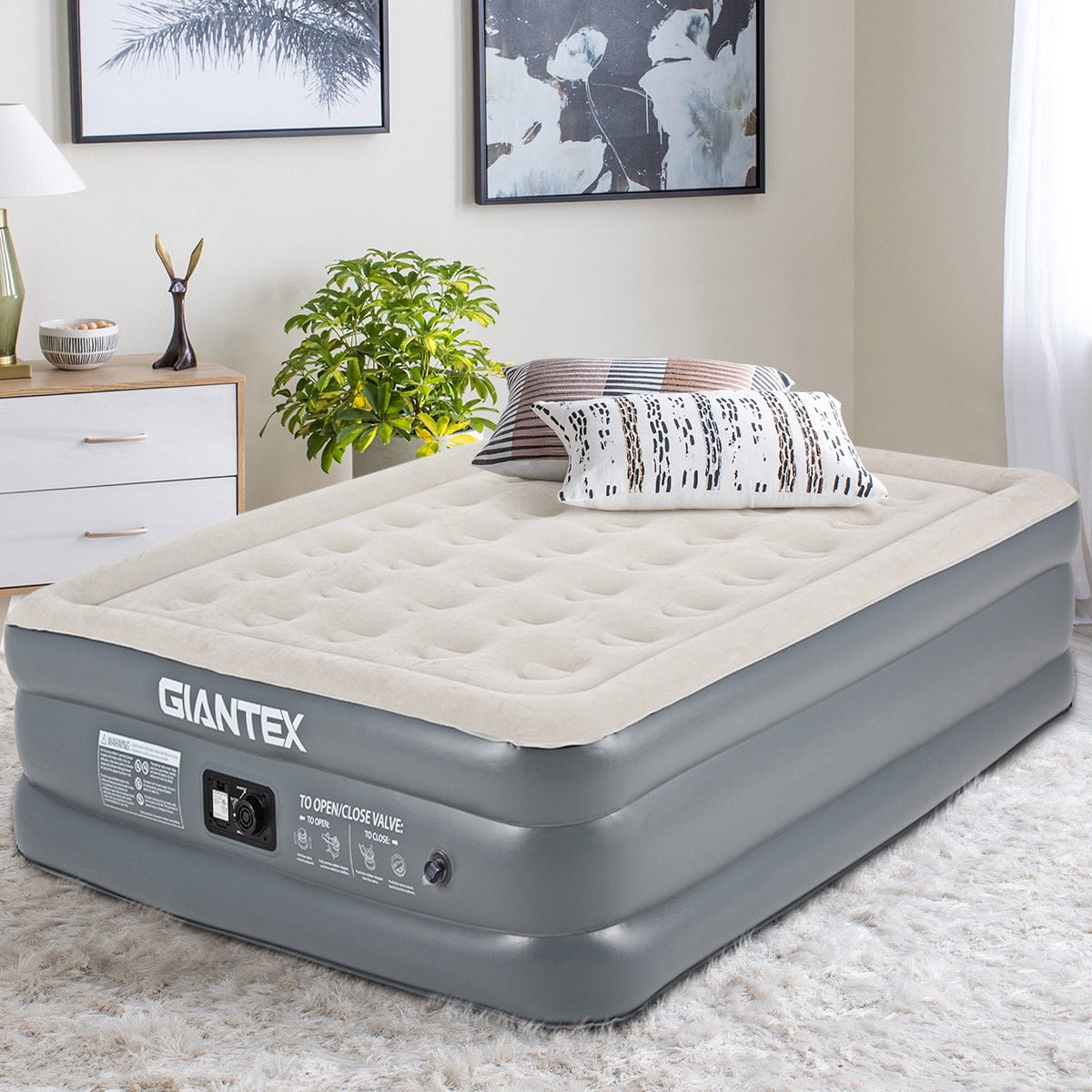 Queen Size Luxury Raised Air Mattress Inflatable Airbed Built In Queen Size Luxury Raised Air Mattress Inflatable Airbed Built In Pump Carry Bag Canada