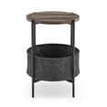 thumbnail image 2 of End Table with Detachable Storage Bag Round Modern Accent Sofa Side Tables for Living Room Bedroom, 2 of 5
